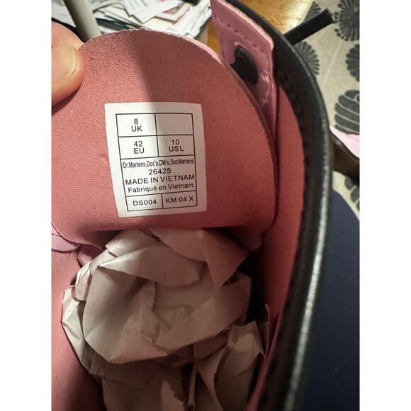 Dr. Martens 1460 Patent Leather Combat Boots in Bubblegum Pink Women’s Size 10 - Picture 5 of 6